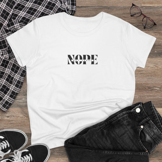 US  - "NOPE" Graphic Tee for Casual Wear, Gift for Friends, Birthday, Everyday Style, Humor Tee
