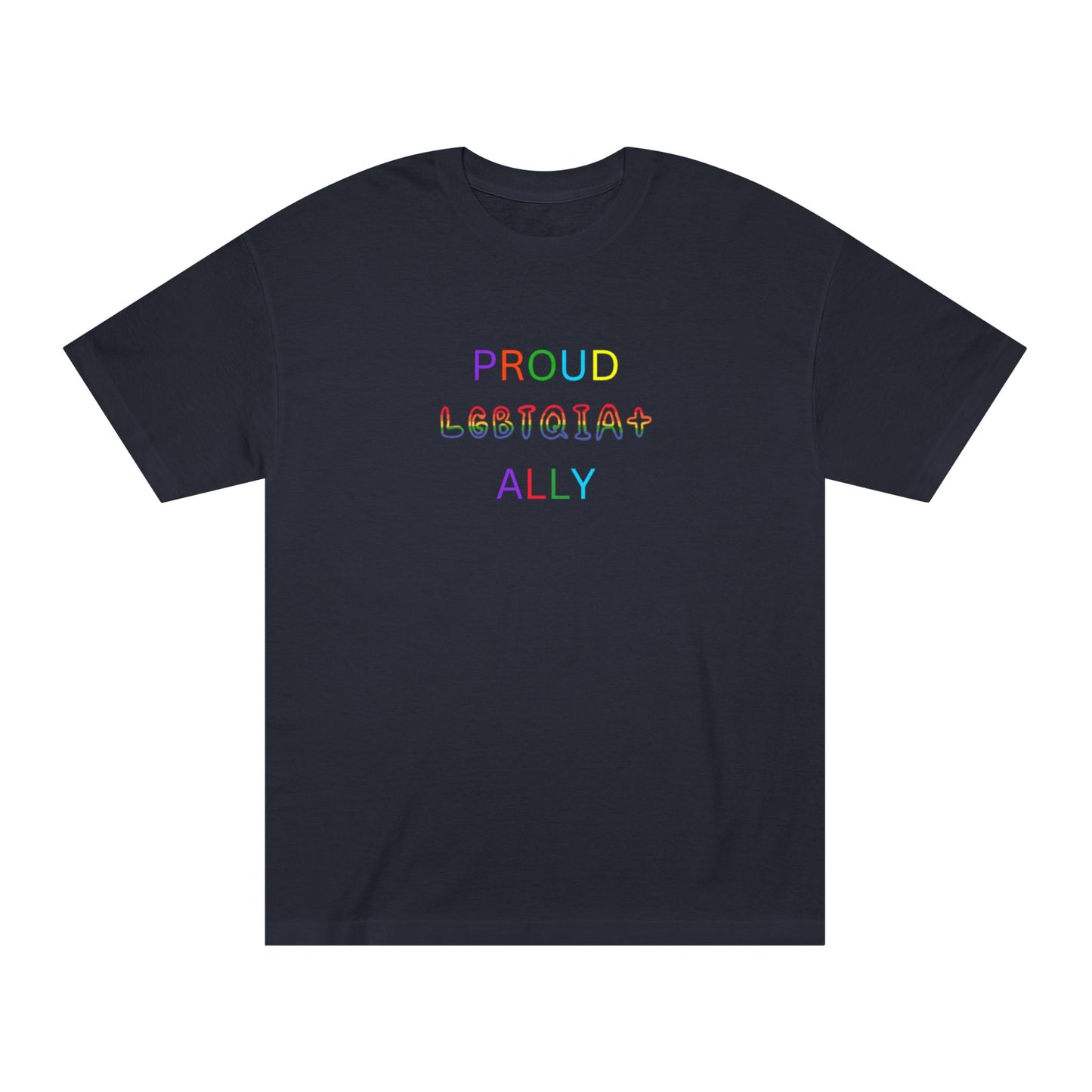 US Proud Ally T-Shirt, Unisex LGBTQ+ Tee, Rainbow Pride Shirt, LGBTQ Ally Apparel, Gift for Pride Month, Casual Wear