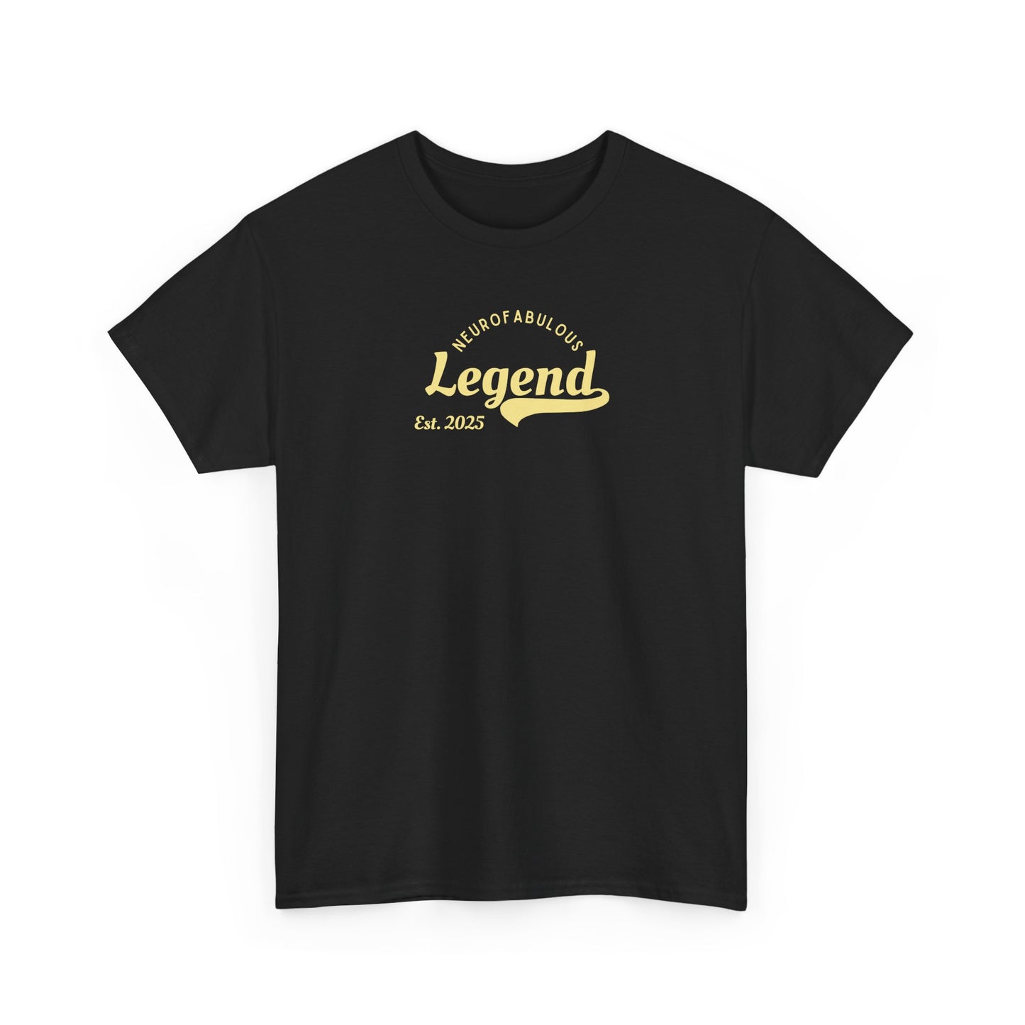 UK Unisex Heavy Cotton Tee - Neurofabulous Legend Graphic Tee, Gift for Legends, Casual Wear, Birthday Shirt, Comfy Everyday Tee