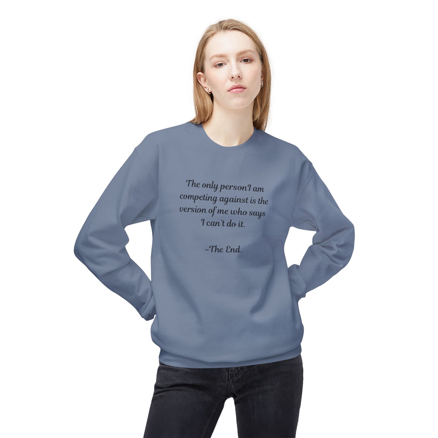 UK Motivational Crewneck Sweatshirt - Inspirational Gift for Friends, Cozy Apparel for Self-Care, Perfect for Birthdays, Affirmation Wear
