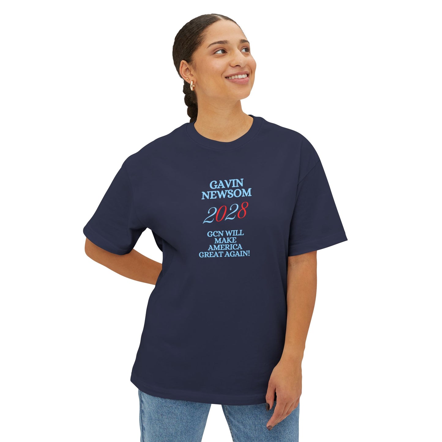 US Gavin Newsom 2028 Oversized Tee, Unisex Tee, Boxy Shirt, Political Campaign Merchandise, Casual Wear, Gift for Supporters