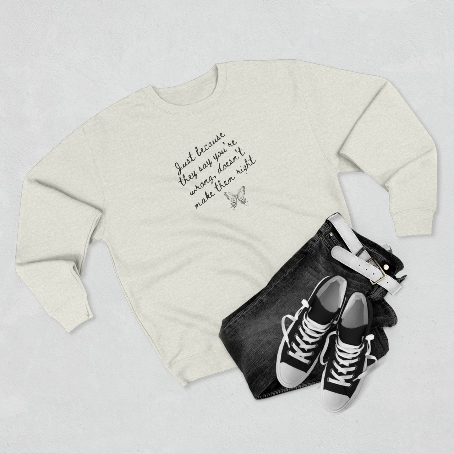 CANADA Inspirational Butterfly Sweatshirt, Cozy Crewneck, Motivational Gift, Unisex Apparel, Butterfly Graphic Clothing, Self-Confidence Fashion