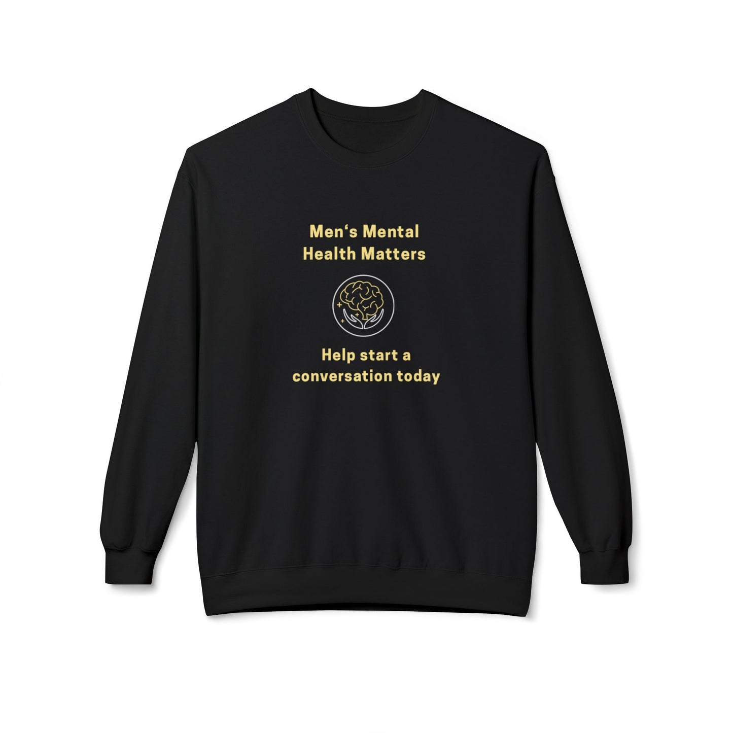 UK Men's Mental Health Matters Sweatshirt - Unisex Fleece Crewneck, Awareness Apparel, Empowerment Gift, Conversation Starter, Comfort Wear