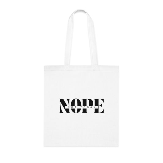UK - "NOPE NOT TODAY" | Reusable Shopping Bag, Gift for Friend, Motivational Quote Tote, Eco-Friendly Bag, Daily Use & Travel