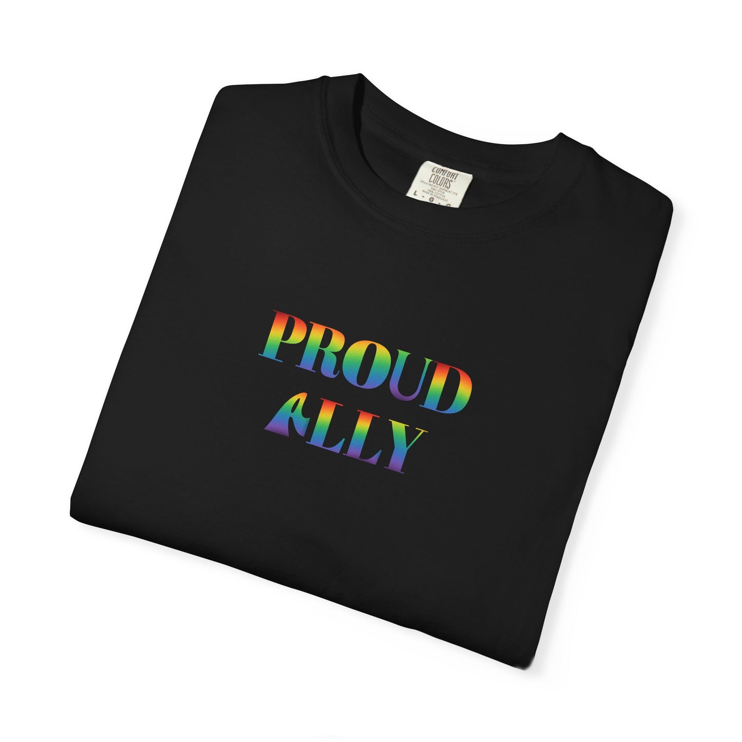 US Proud Ally T-Shirt | Unisex Garment-Dyed Tee, LGBTQ+ Pride Shirt, Statement Apparel, Casual Wear, Gift for Activists