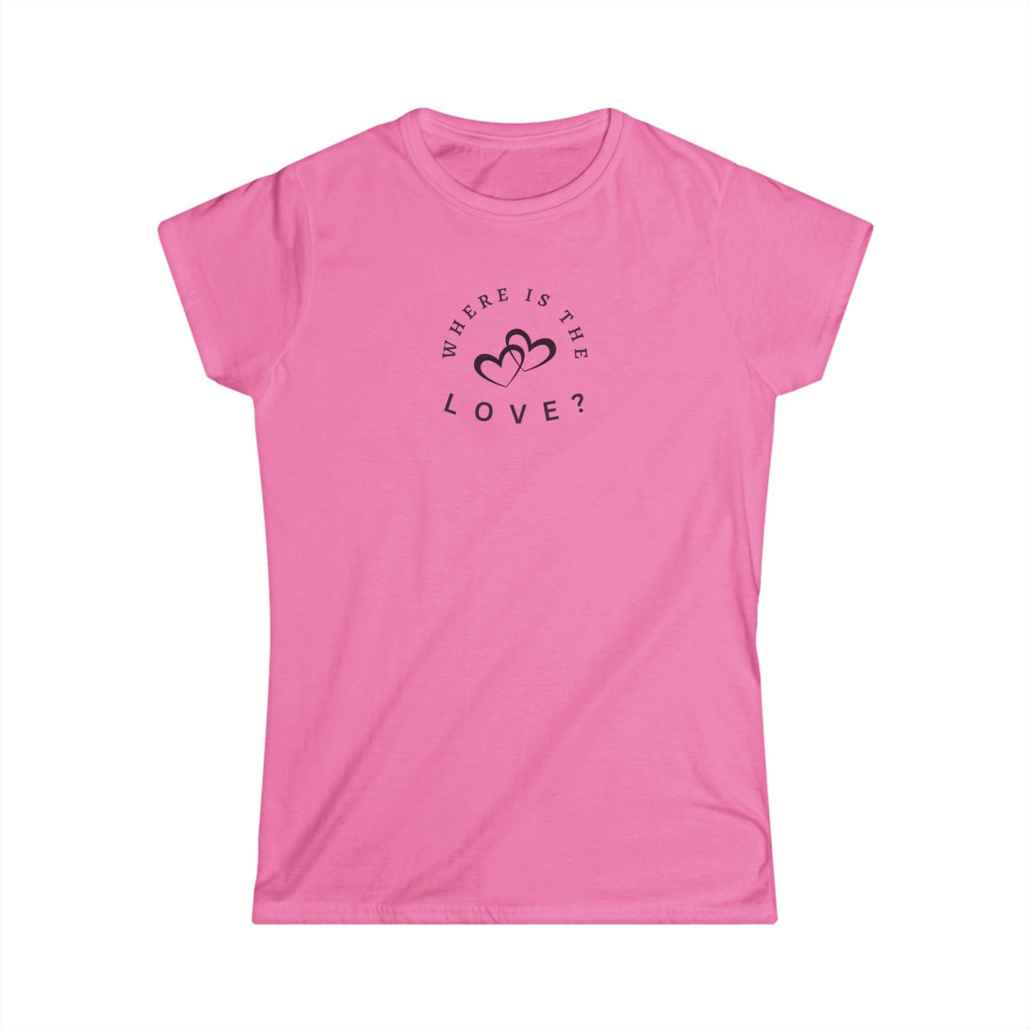 UK Women's Love Inquiry Tee - Softstyle Shirt, Gift for Her, Valentine’s Day Present, Casual Wear, Heartfelt Apparel