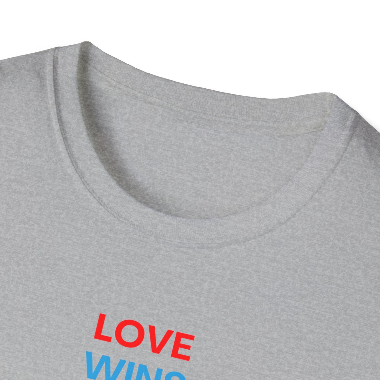 US Unisex Love Wins T-Shirt, Pride Apparel, LGBTQ+ Support Shirt, Casual Everyday Wear, Gift for Allies and Friends