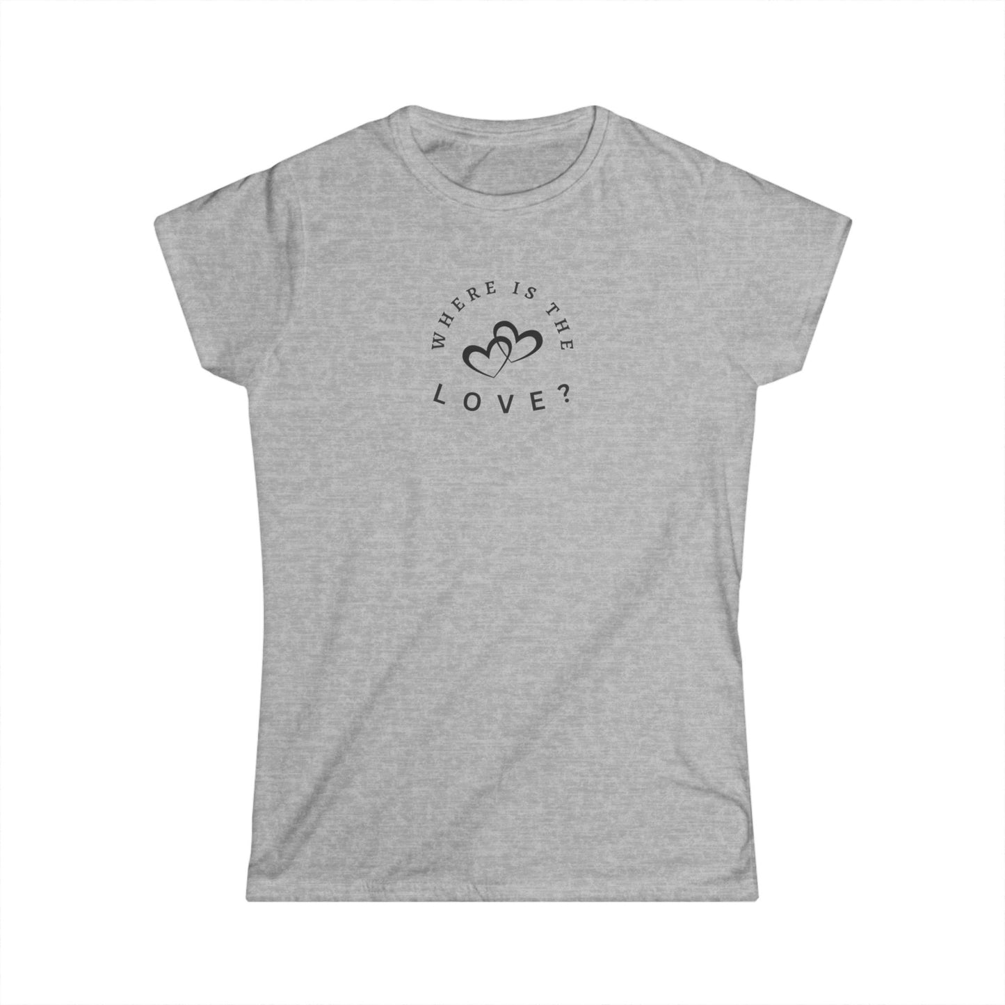 UK Women's Love Inquiry Tee - Softstyle Shirt, Gift for Her, Valentine’s Day Present, Casual Wear, Heartfelt Apparel