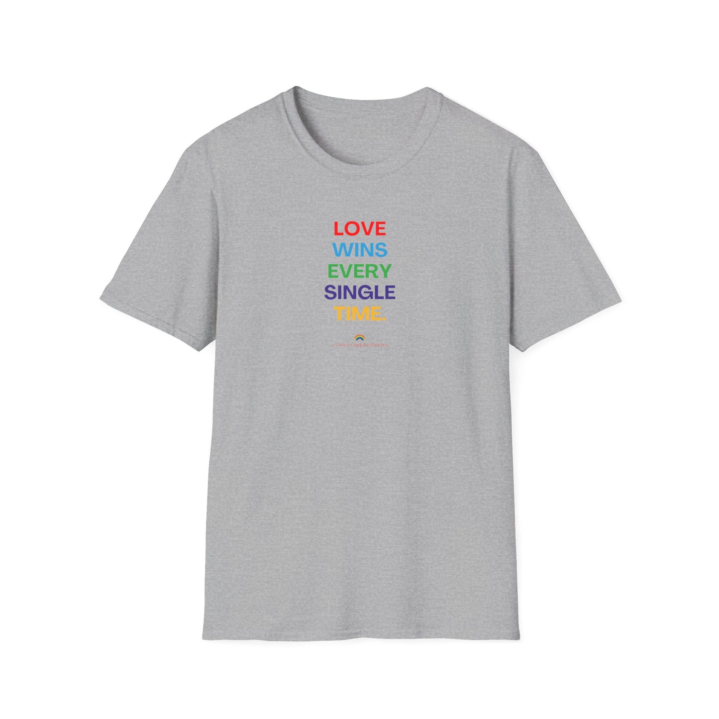 US Unisex Love Wins T-Shirt, Pride Apparel, LGBTQ+ Support Shirt, Casual Everyday Wear, Gift for Allies and Friends
