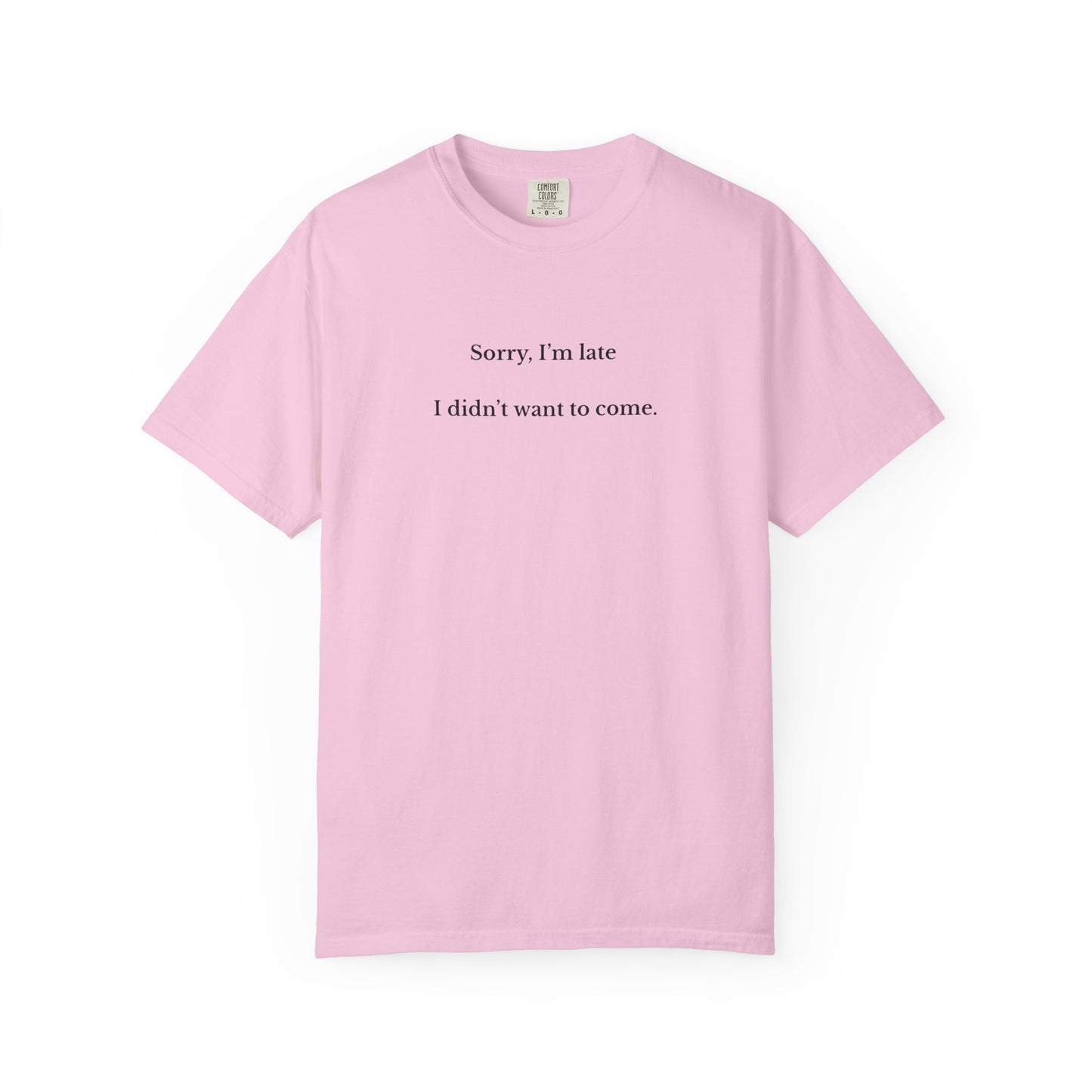 US Funny Late Arrival T-Shirt, Humorous Graphic Tee, Gift for Friends, Casual Wear, Comfort Shirt for Everyday Use