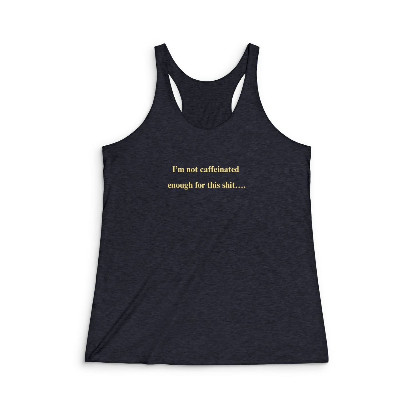 US Funny Women's Tri-Blend Racerback Tank | Perfect for Coffee Lovers, Gym Wear, Casual Outfits, Gift for Friends, Workout Motivation
