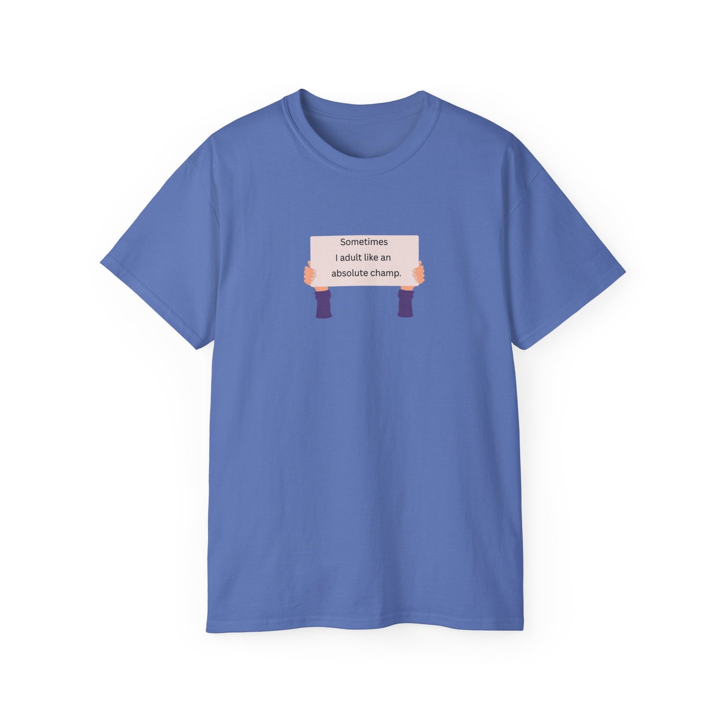 US Adulting Champ Unisex Tee, Funny T-Shirt for Adults, Gift for Friends, Casual Wear, Humor Shirt, Everyday Laughs
