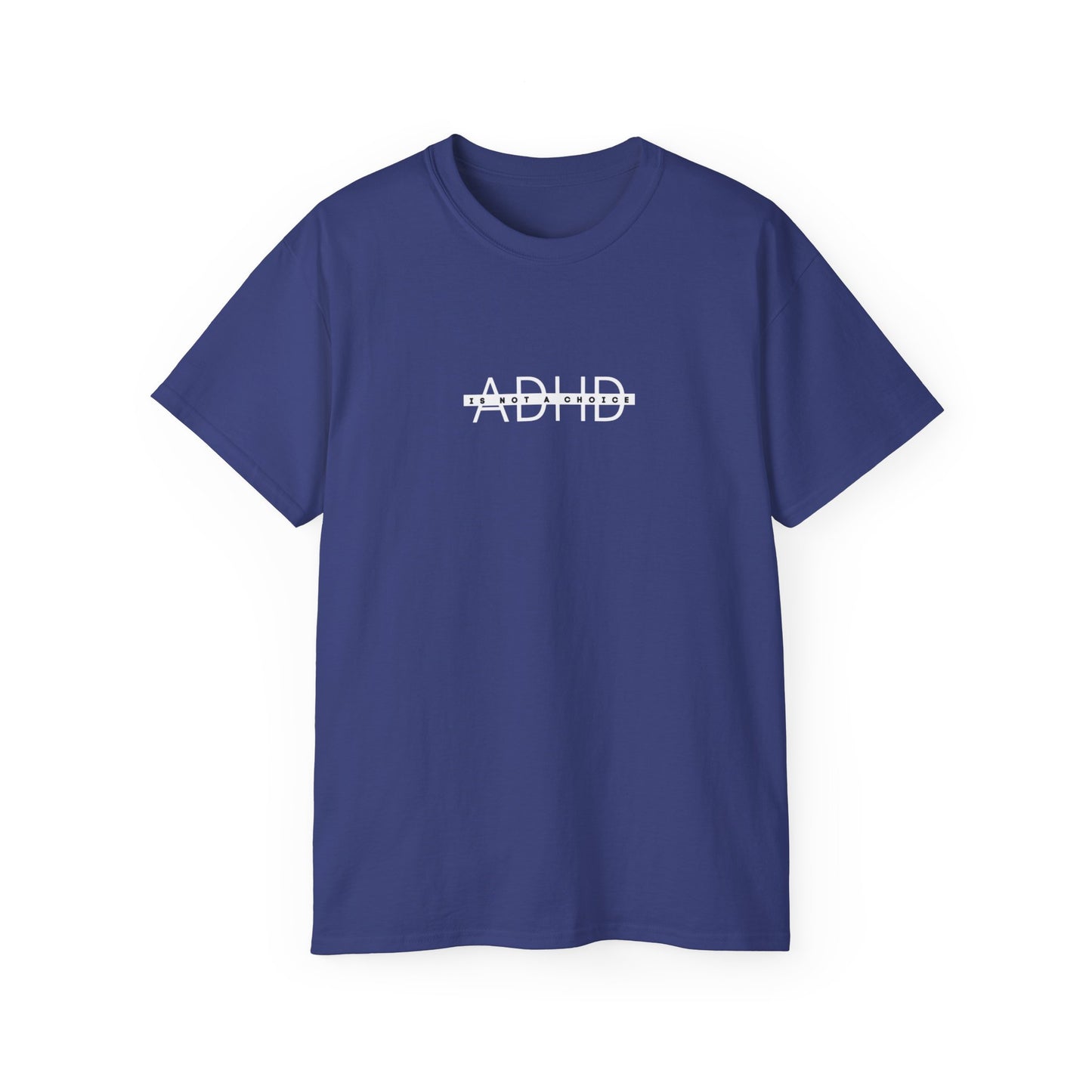 US ADHD Awareness Unisex Ultra Cotton Tee, Funny T-Shirt for Support, Gift for Mental Health Advocacy, Casual Everyday Wear