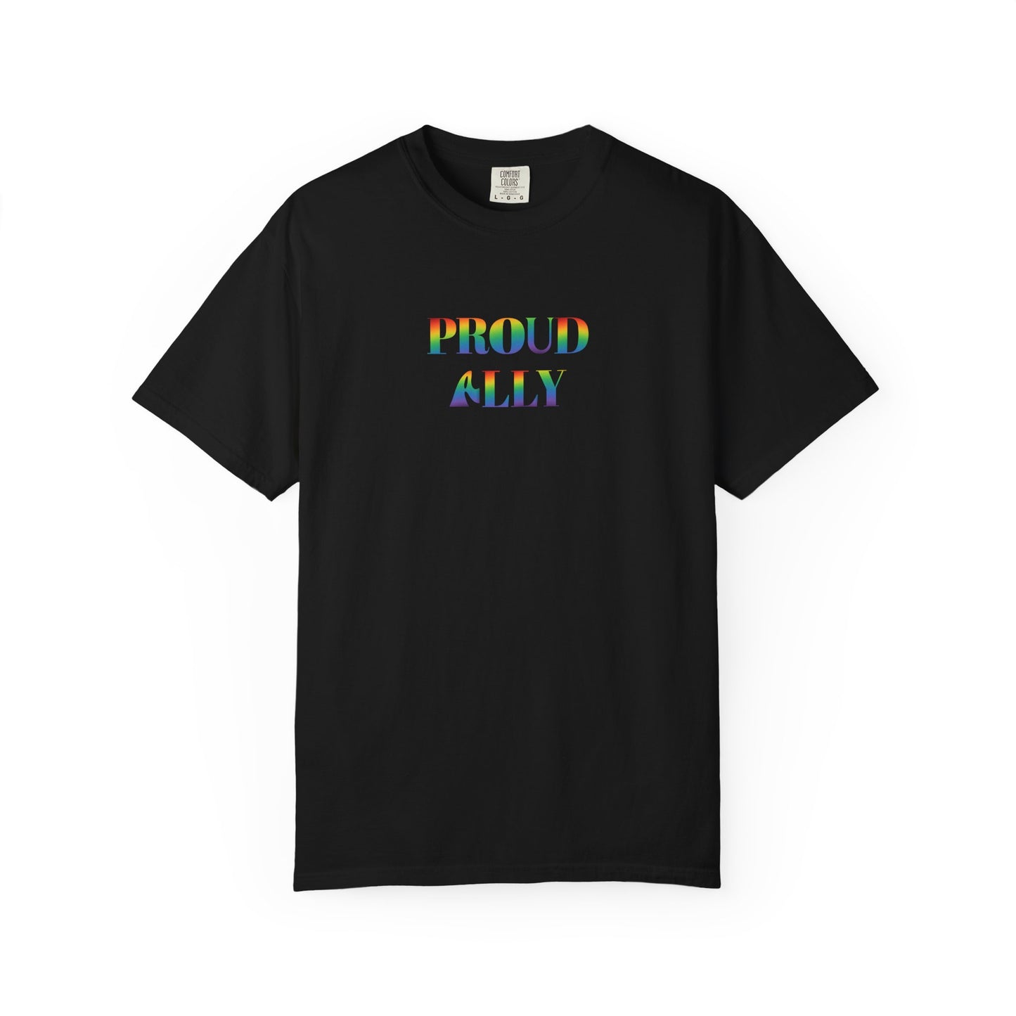 US Proud Ally T-Shirt | Unisex Garment-Dyed Tee, LGBTQ+ Pride Shirt, Statement Apparel, Casual Wear, Gift for Activists