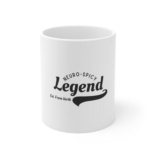 UK Neuro-Spicy Legend Coffee Mug - 11oz & 15oz, Perfect Gift for Coffee Lovers, Home Office Decor, Unique Beverage Holder
