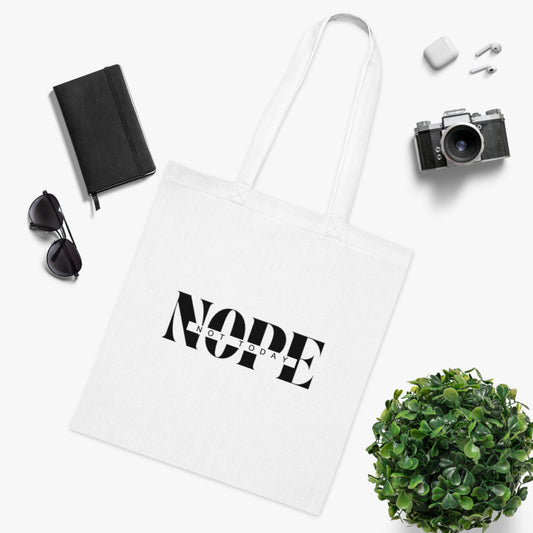 UK - "NOPE NOT TODAY" | Reusable Shopping Bag, Gift for Friend, Motivational Quote Tote, Eco-Friendly Bag, Daily Use & Travel