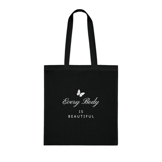 UK Beautiful Body Empowerment Cotton Tote Bag | Eco-Friendly Shopping Bag, Gift for Her, Everyday Use, Sustainable Style, Motivational Tote