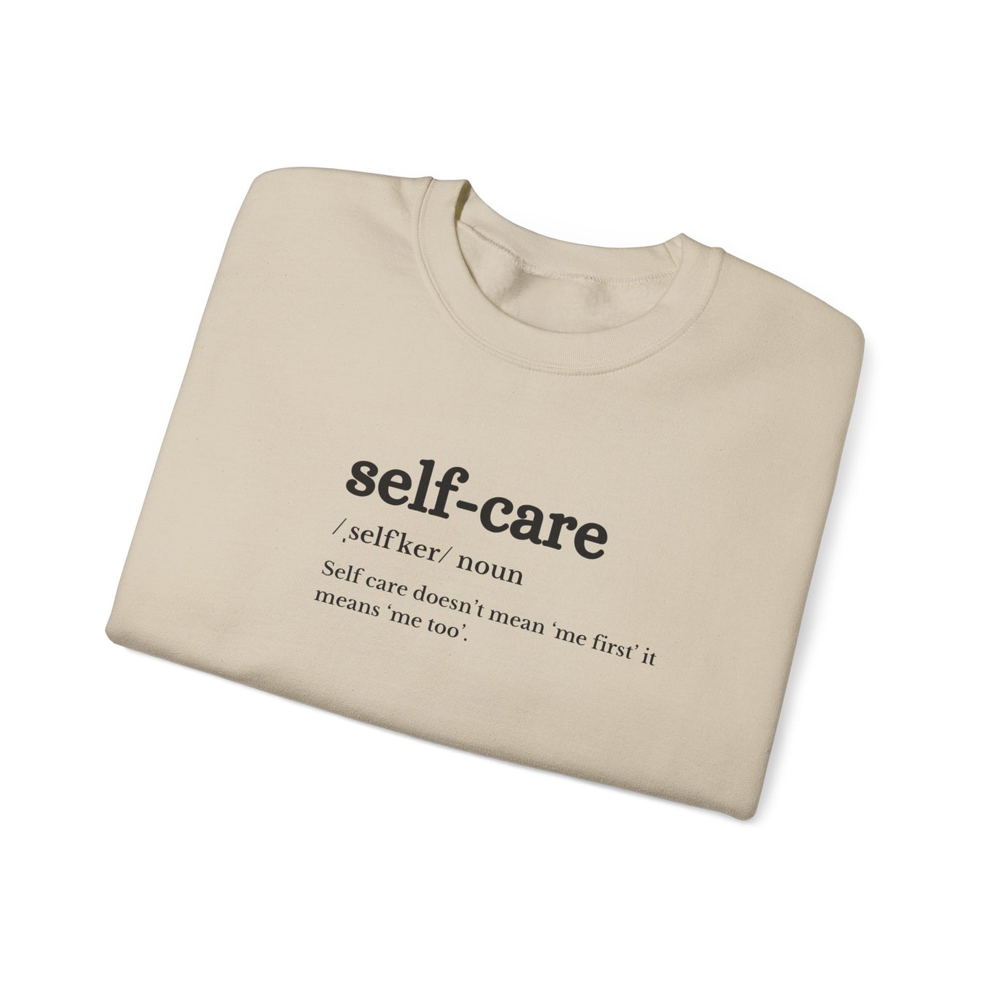 UK Self-Care Crewneck Sweatshirt | Cozy Unisex Sweatshirt for Self-Love, Affirmation Apparel, Gift for Wellness Enthusiasts, Relaxation Wear