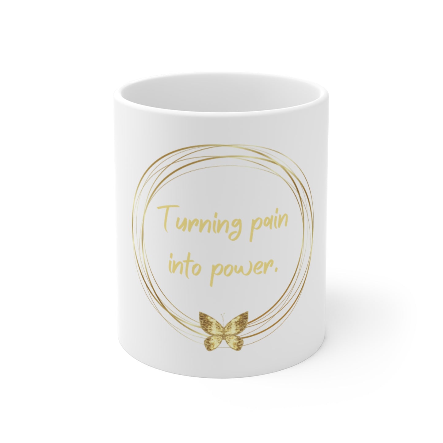 UK Empowerment Quote Coffee Mug, Inspirational Gift, Positive Affirmation Cup, Self-Care Drinkware, Butterfly Design