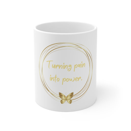 UK Empowerment Quote Coffee Mug, Inspirational Gift, Positive Affirmation Cup, Self-Care Drinkware, Butterfly Design