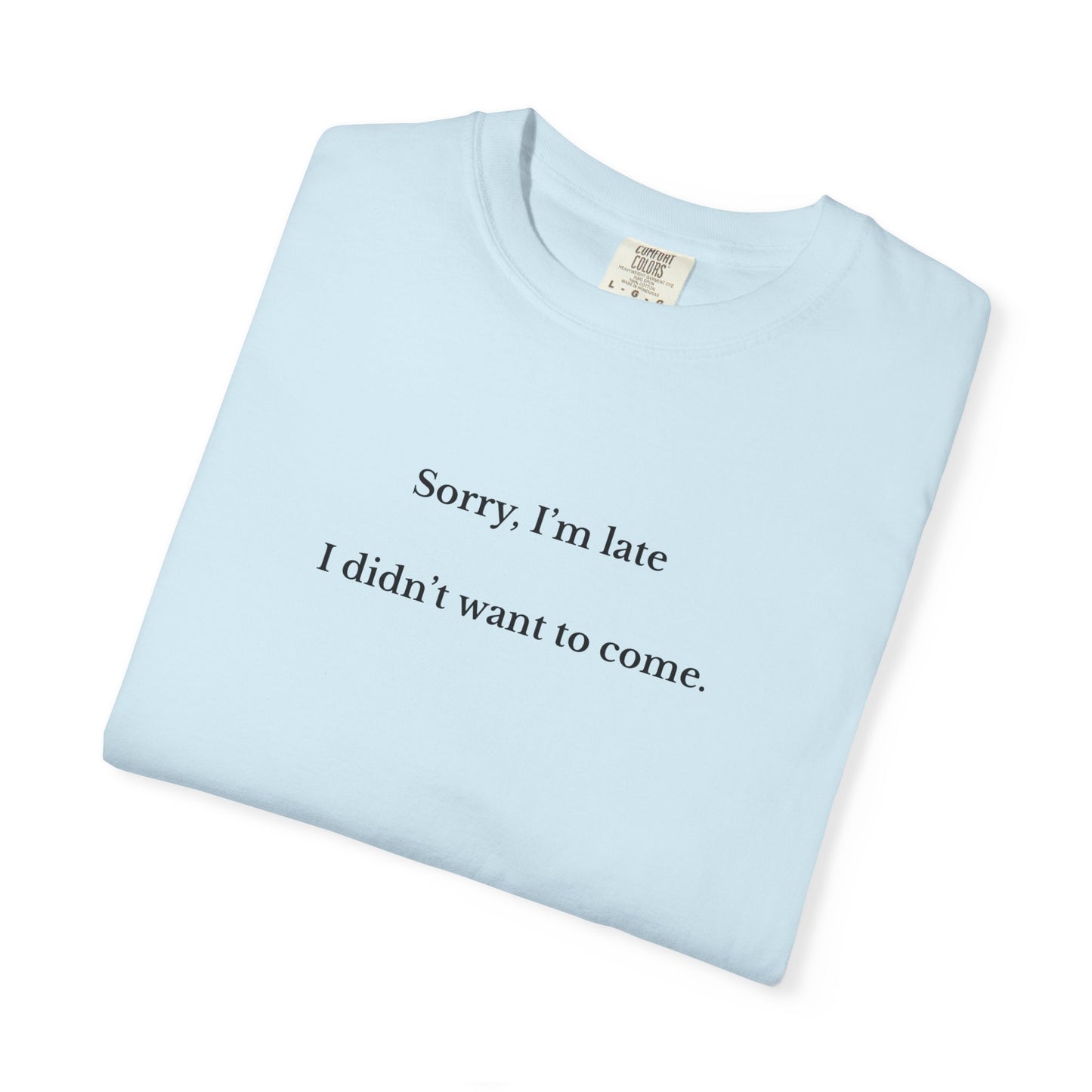 US Funny Late Arrival T-Shirt, Humorous Graphic Tee, Gift for Friends, Casual Wear, Comfort Shirt for Everyday Use