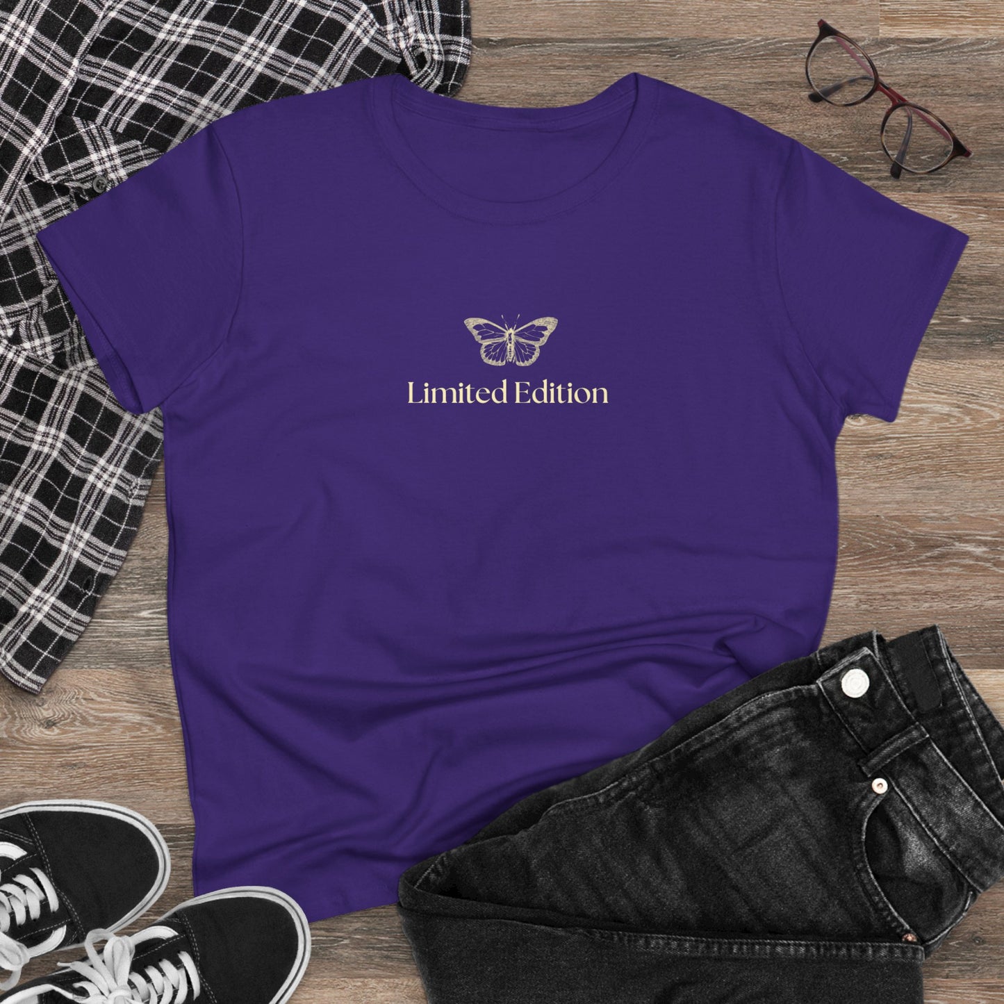 US Limited Edition Butterfly Graphic Tee, Women's Cotton Top, Casual T-Shirt, Gift for Her, Summer Fashion, Birthday Gift
