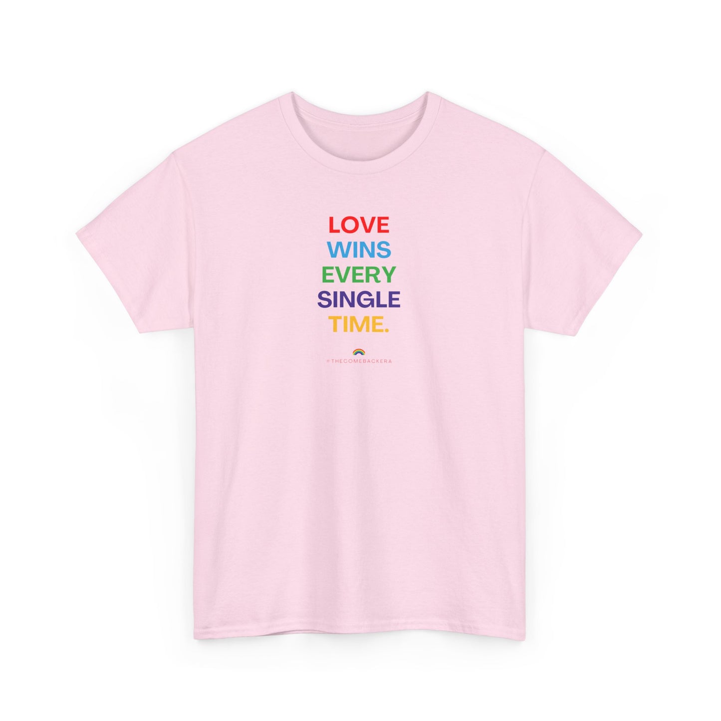UK Love Wins Unisex Heavy Cotton Tee - Inspirational T-Shirt, Affirmation Top, Pride Shirt, Gift for Friends, Everyday Wear