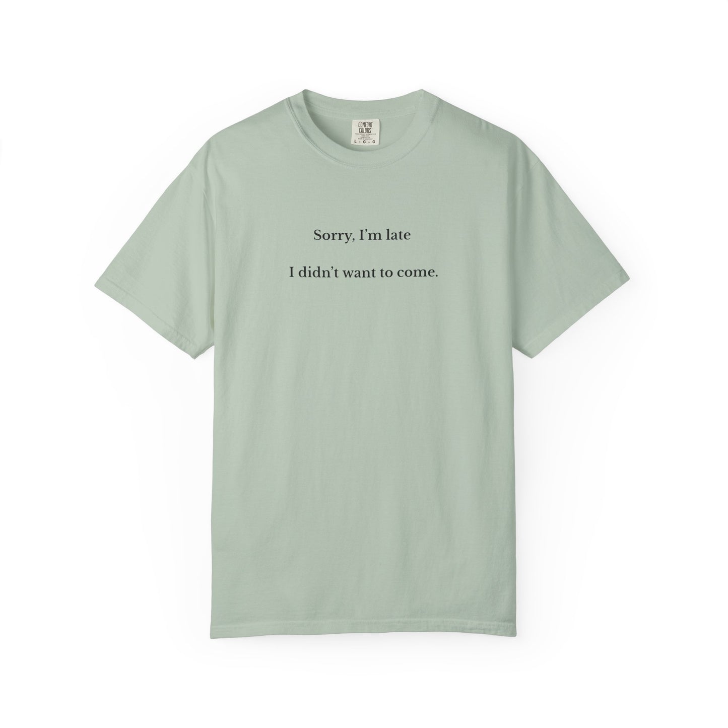 US Funny Late Arrival T-Shirt, Humorous Graphic Tee, Gift for Friends, Casual Wear, Comfort Shirt for Everyday Use