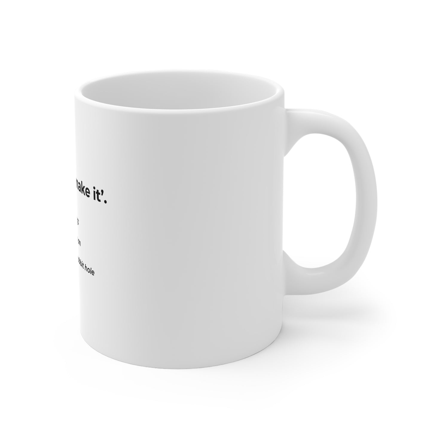 UK Funny ADHD Mug, Sorry I Can't Make It, Coffee Cup Gift, Mental Health Awareness, Online Rabbit Hole, Unique Humor Tea Mug