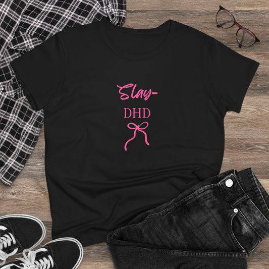 US Slay DHD Women's Tee, Casual Cotton Top, Trendy Graphic Shirt, Gifts for Her, Summer Fashion Style