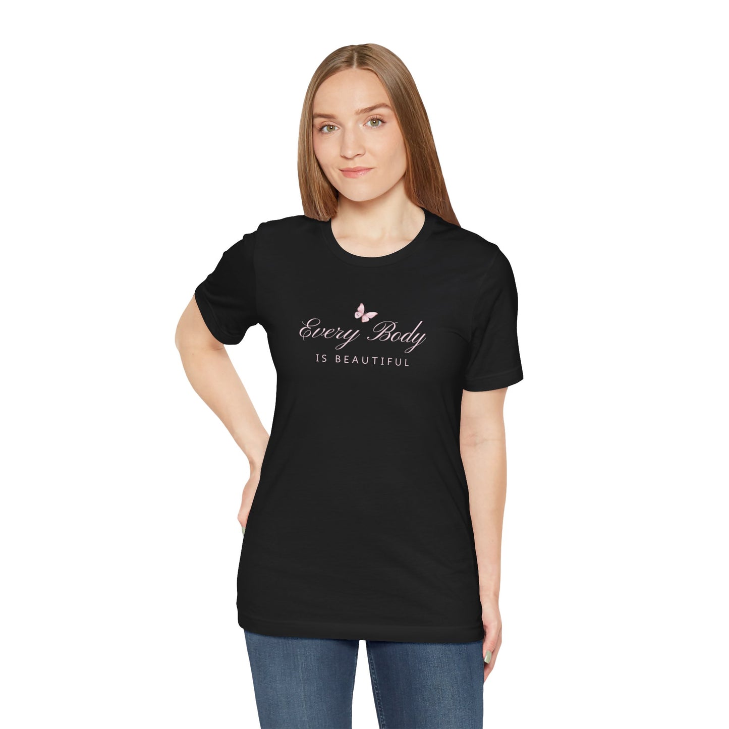 UK Every Body Is Beautiful Tee - Unisex Short Sleeve Shirt, Affirmation Apparel, Body Positivity Gift, Casual Wear, Motivational Clothing