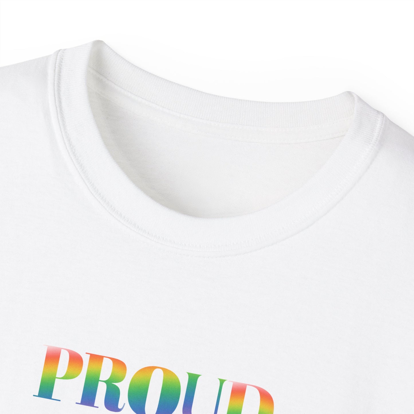 US Proud Ally T-Shirt, LGBTQ+ Pride Tee, Unisex Cotton Shirt, Supportive Apparel, Gift for Allies, Rainbow Design