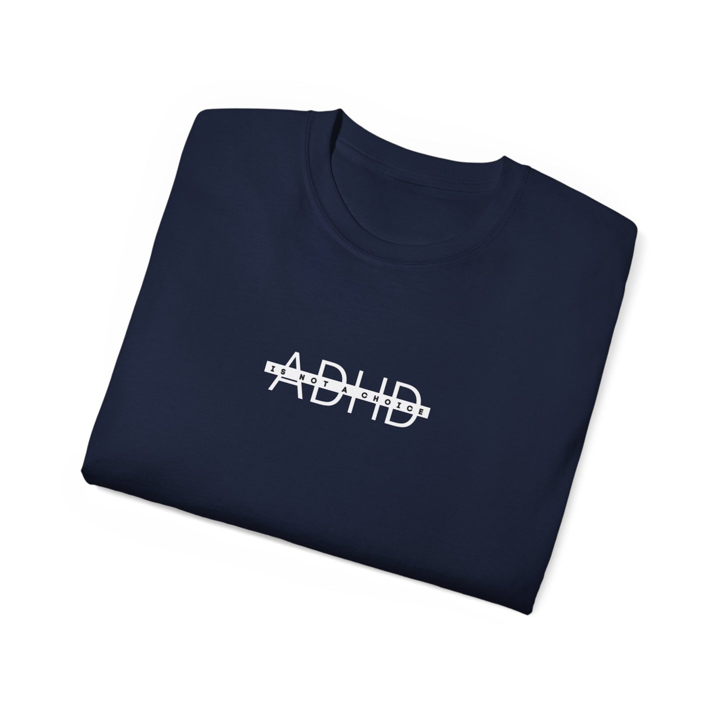 US ADHD Awareness Unisex Ultra Cotton Tee, Funny T-Shirt for Support, Gift for Mental Health Advocacy, Casual Everyday Wear