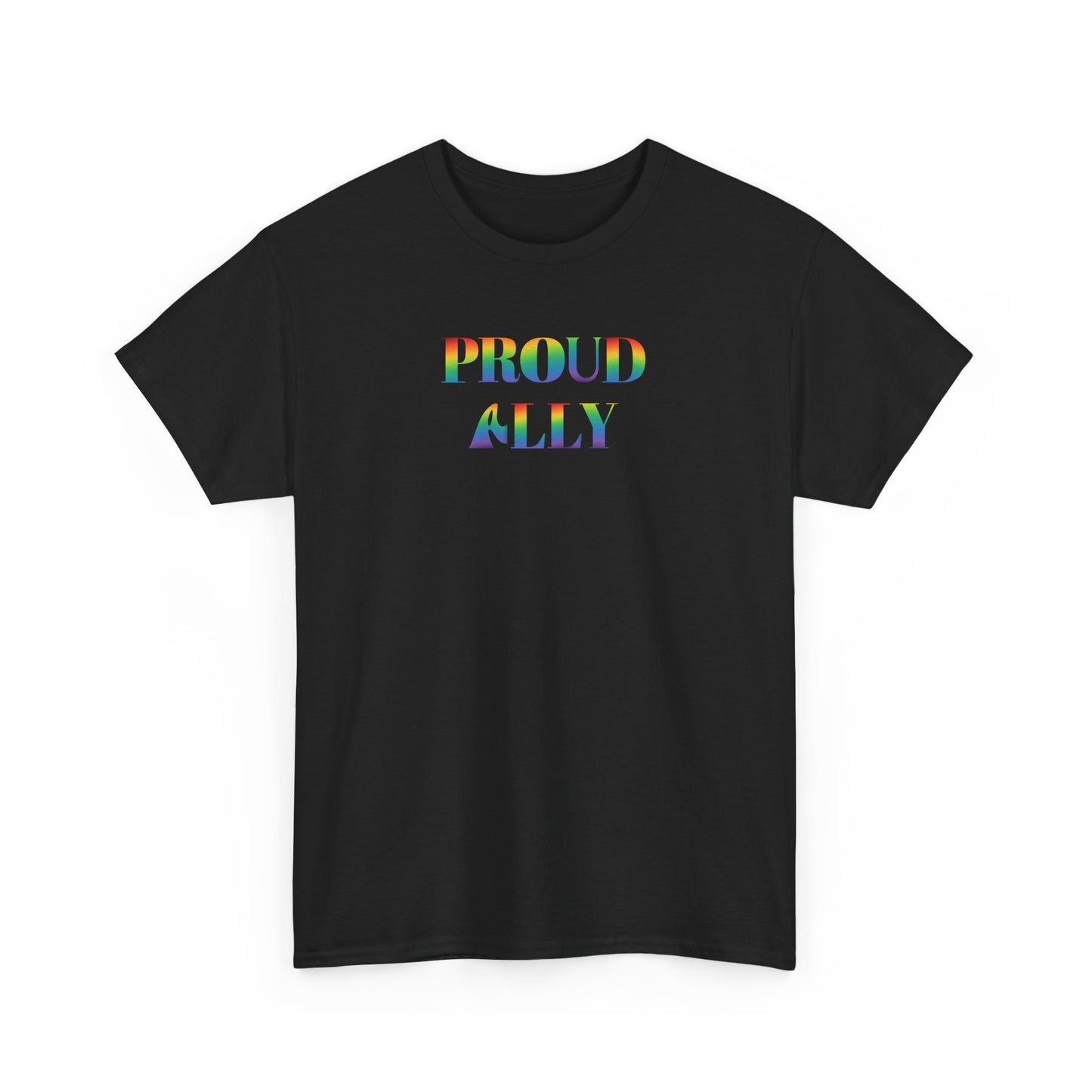 UK Proud Ally Rainbow Tee, Unisex Cotton T-Shirt for Pride Month, LGBTQ+ Support, Comfortable Casual Wear, Gifts for Allies