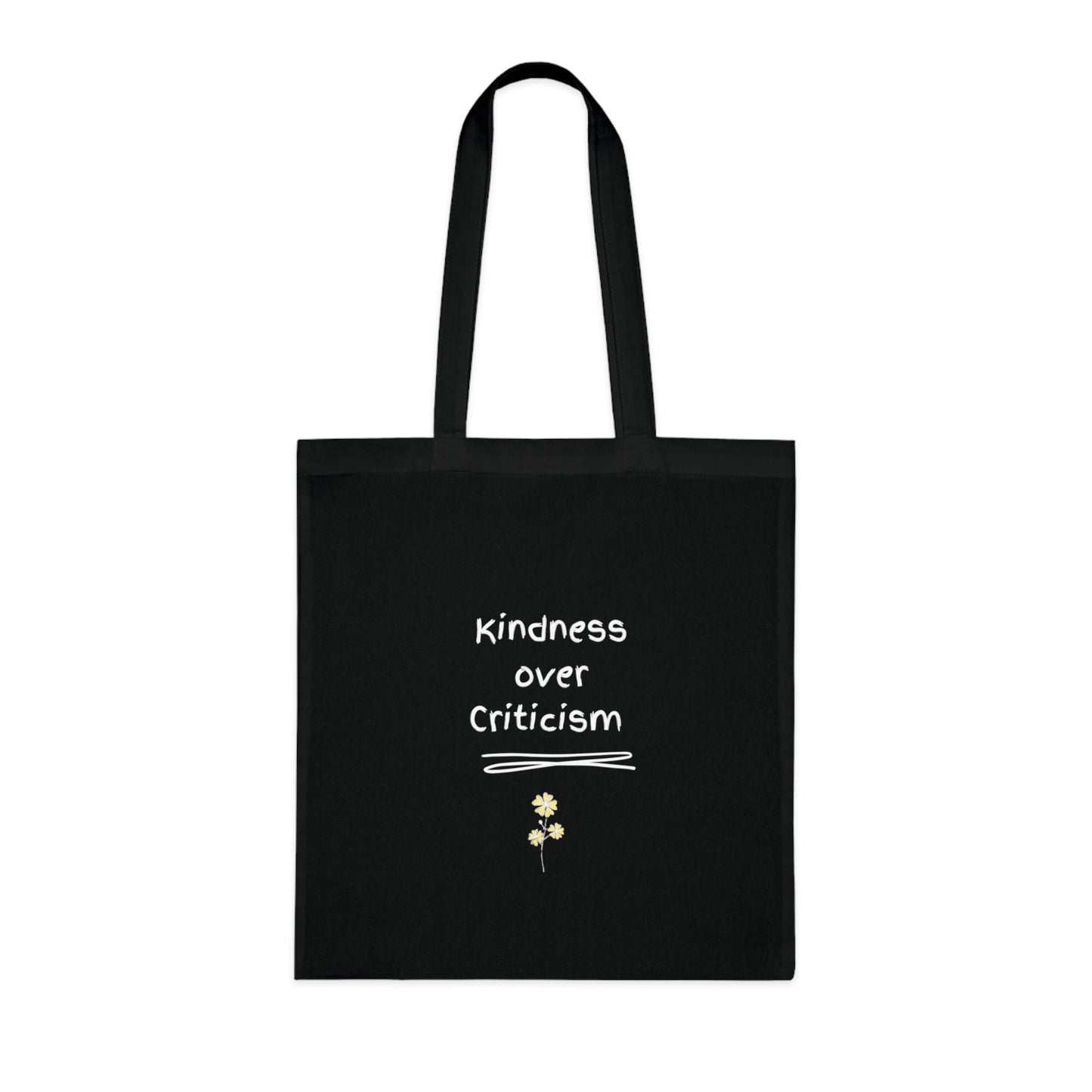 UK Kindness over Criticism Cotton Tote Bag | Eco-Friendly Shopping Bag, Gift for Friends, Beach Tote, Reusable Grocery Bag, Inspirational Quote