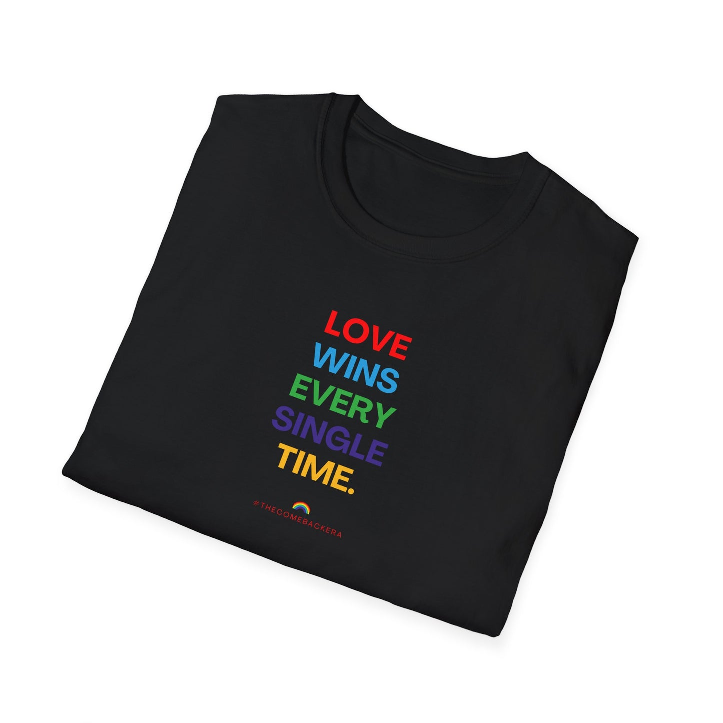 US Unisex Love Wins T-Shirt, Pride Apparel, LGBTQ+ Support Shirt, Casual Everyday Wear, Gift for Allies and Friends