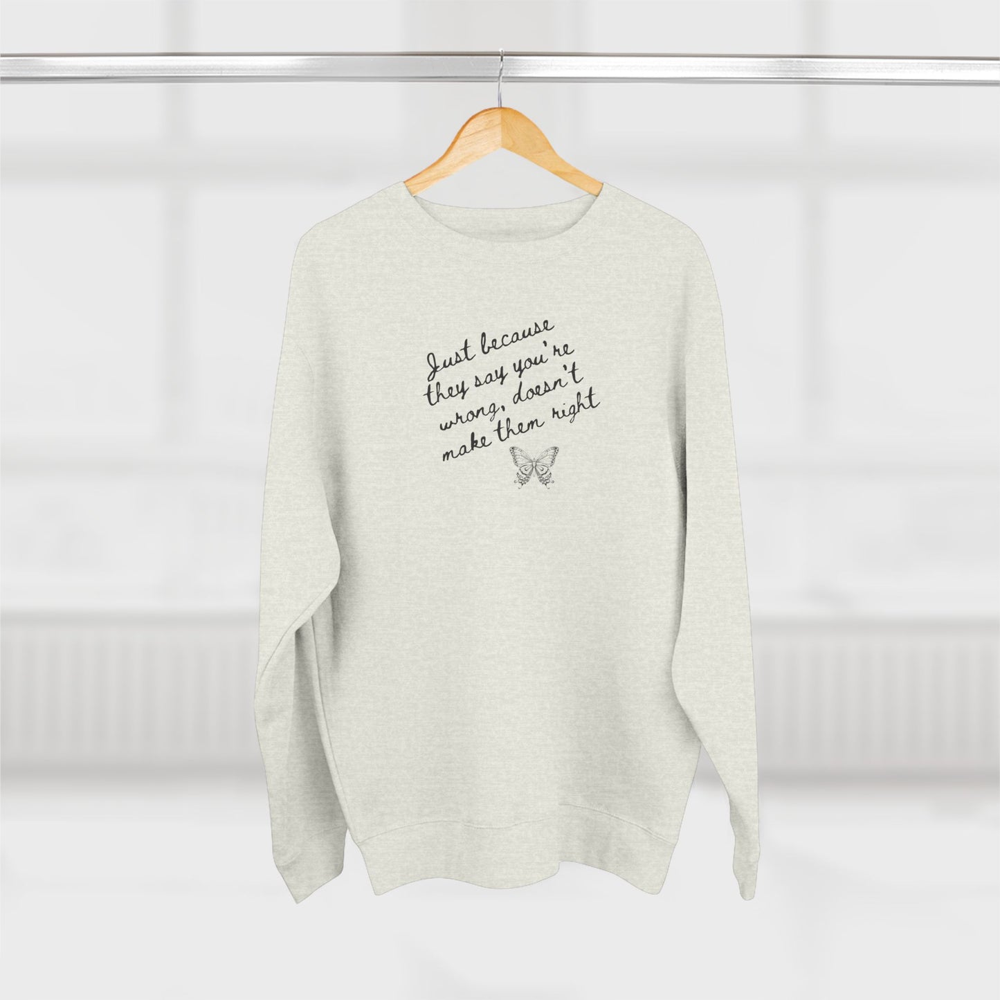 CANADA Inspirational Butterfly Sweatshirt, Cozy Crewneck, Motivational Gift, Unisex Apparel, Butterfly Graphic Clothing, Self-Confidence Fashion