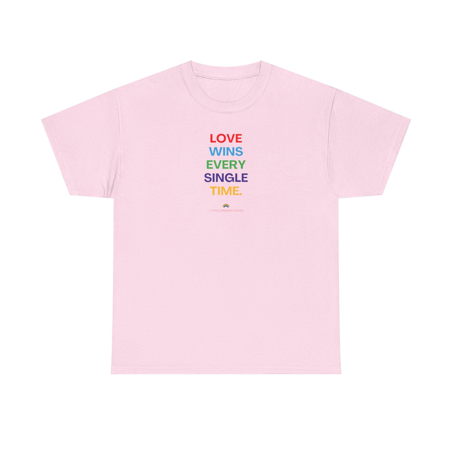UK Love Wins Unisex Heavy Cotton Tee - Inspirational T-Shirt, Affirmation Top, Pride Shirt, Gift for Friends, Everyday Wear