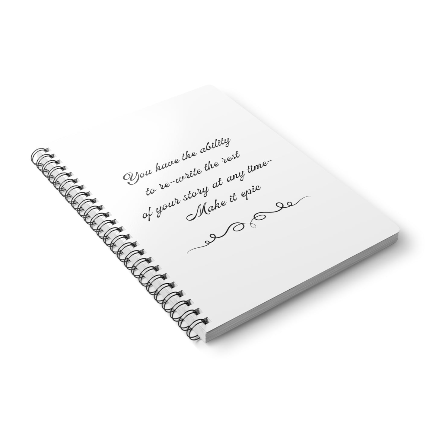 UK Inspirational Wirobound Notebook, Motivational Journal, Writing Diary, A5 Softcover, Self-Help Gift, Personalized Planner