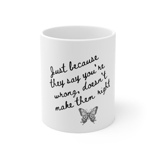 UK Inspirational Coffee Mug, Gift for Friends, Motivational Quote, Butterfly Design, Home Decor, Coffee Lover Gift
