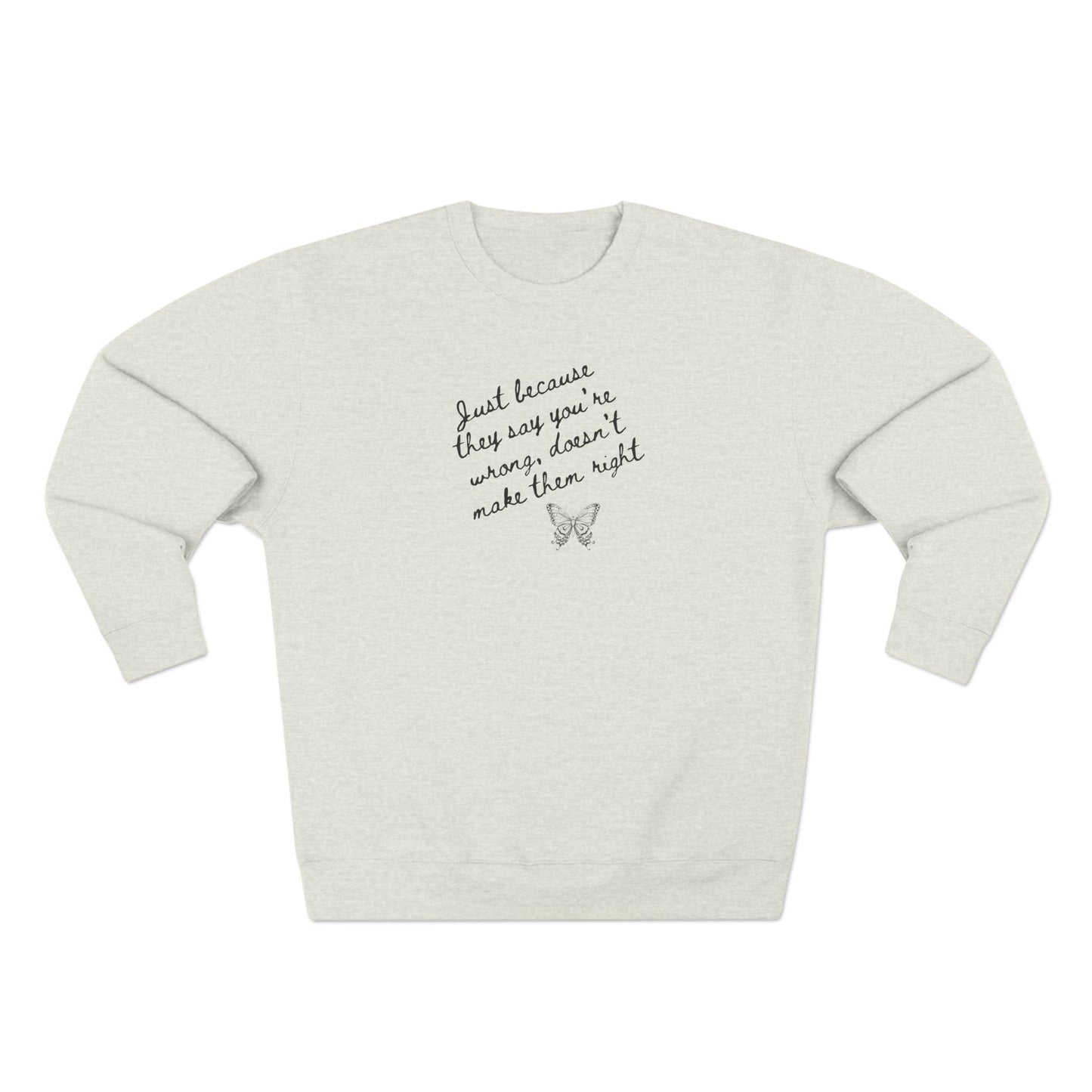 CANADA Inspirational Butterfly Sweatshirt, Cozy Crewneck, Motivational Gift, Unisex Apparel, Butterfly Graphic Clothing, Self-Confidence Fashion