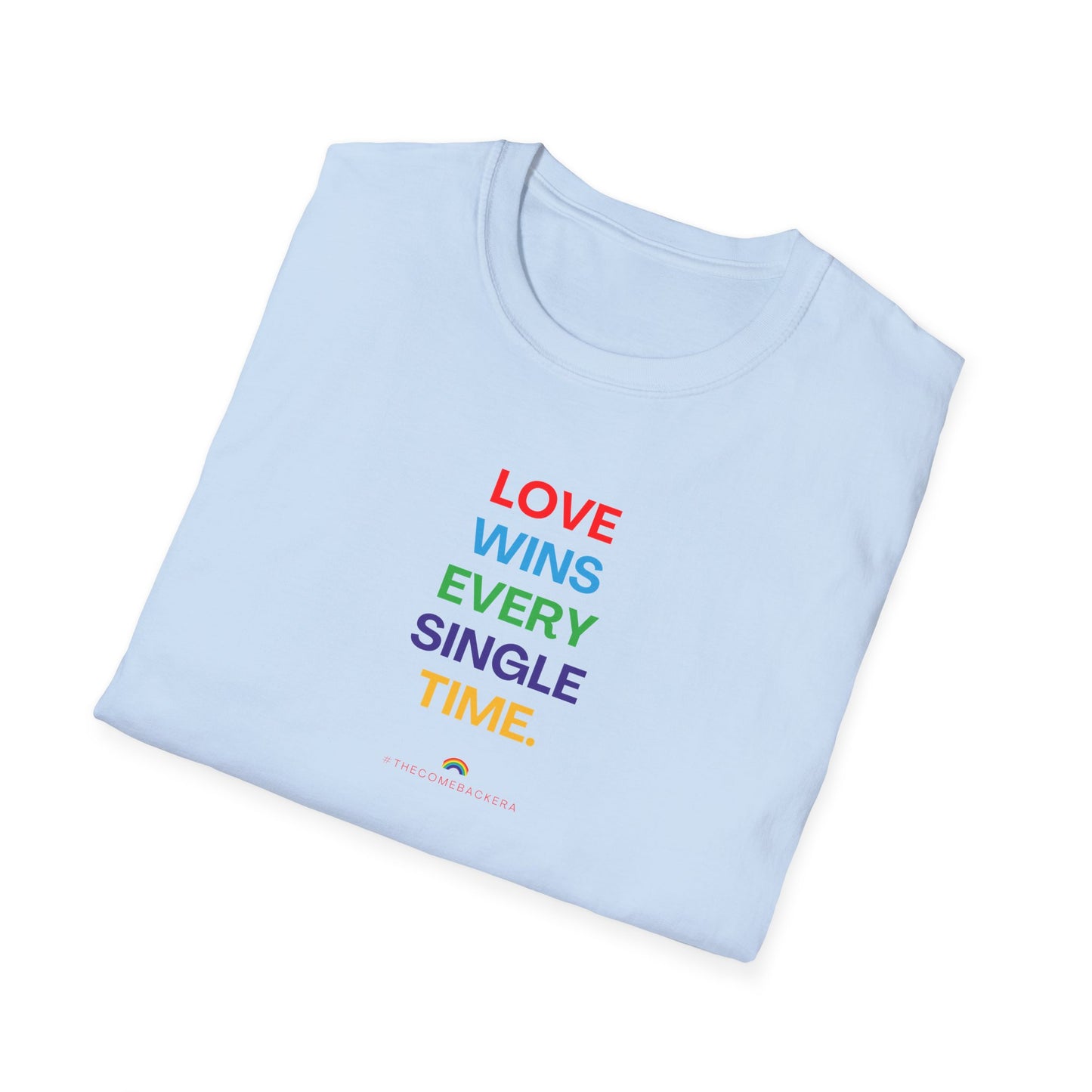 US Unisex Love Wins T-Shirt, Pride Apparel, LGBTQ+ Support Shirt, Casual Everyday Wear, Gift for Allies and Friends