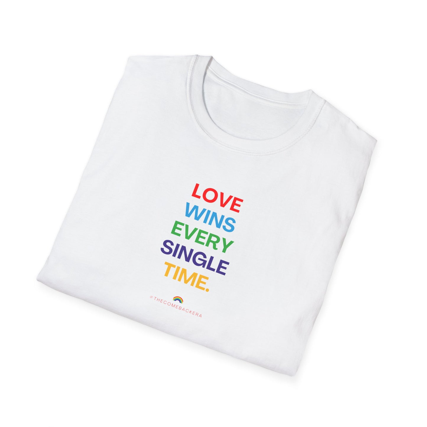 US Unisex Love Wins T-Shirt, Pride Apparel, LGBTQ+ Support Shirt, Casual Everyday Wear, Gift for Allies and Friends