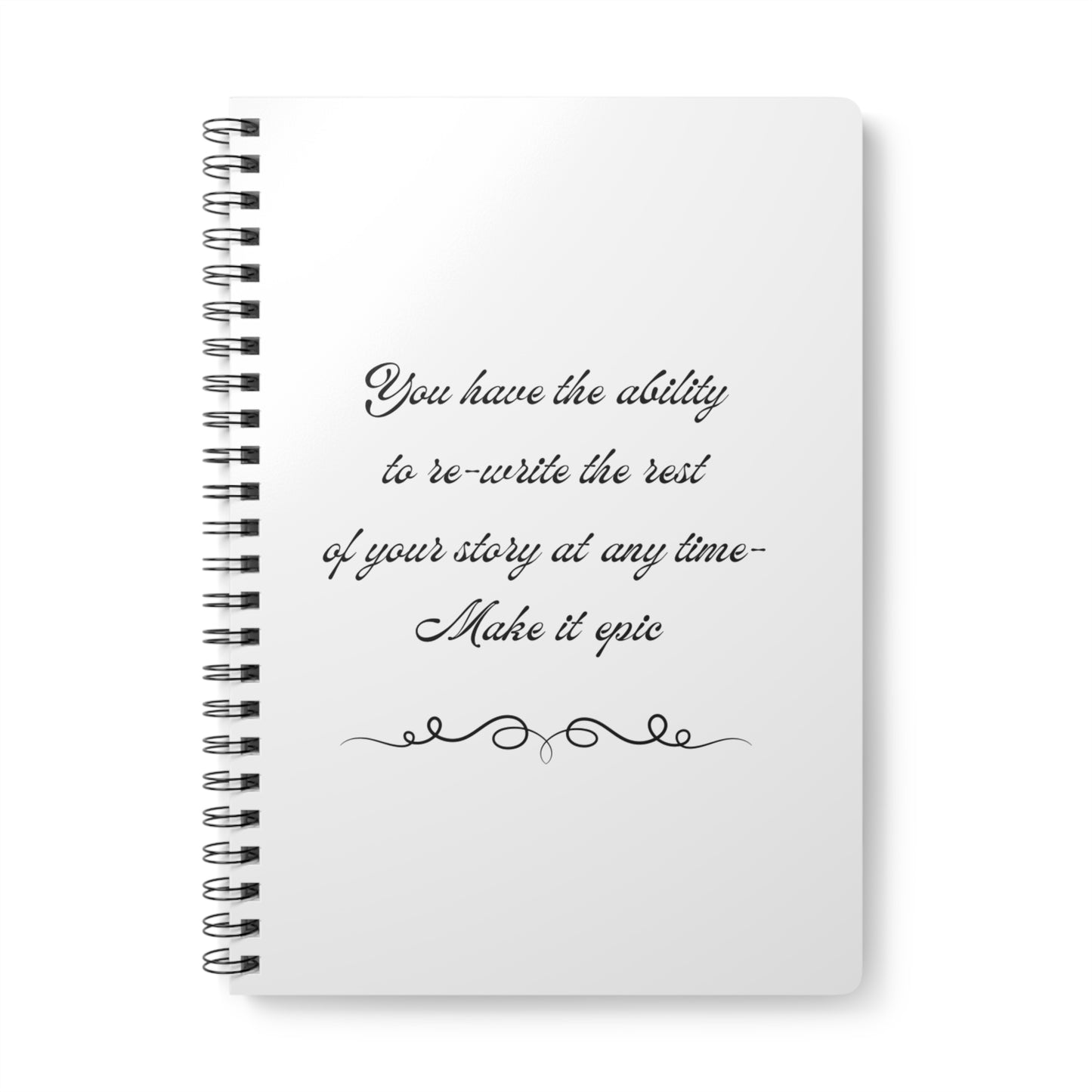 UK Inspirational Wirobound Notebook, Motivational Journal, Writing Diary, A5 Softcover, Self-Help Gift, Personalized Planner