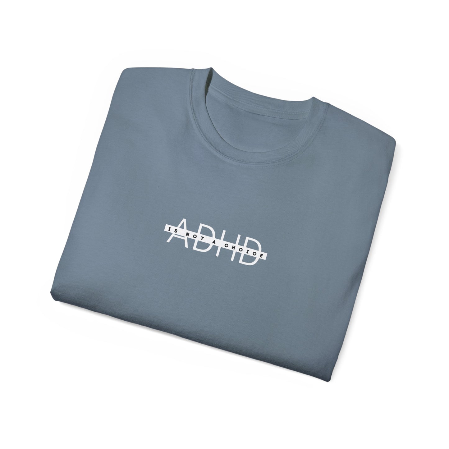 US ADHD Awareness Unisex Ultra Cotton Tee, Funny T-Shirt for Support, Gift for Mental Health Advocacy, Casual Everyday Wear