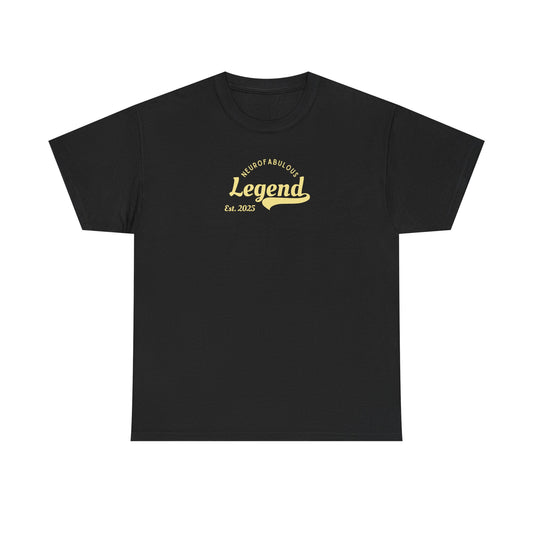 UK Unisex Heavy Cotton Tee - Neurofabulous Legend Graphic Tee, Gift for Legends, Casual Wear, Birthday Shirt, Comfy Everyday Tee