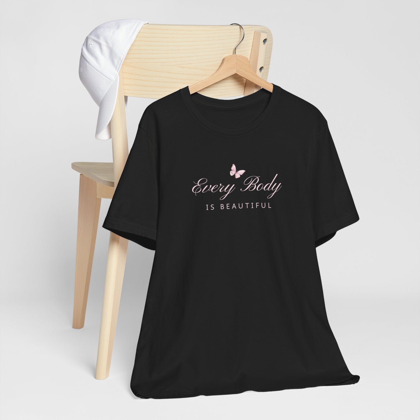UK Every Body Is Beautiful Tee - Unisex Short Sleeve Shirt, Affirmation Apparel, Body Positivity Gift, Casual Wear, Motivational Clothing