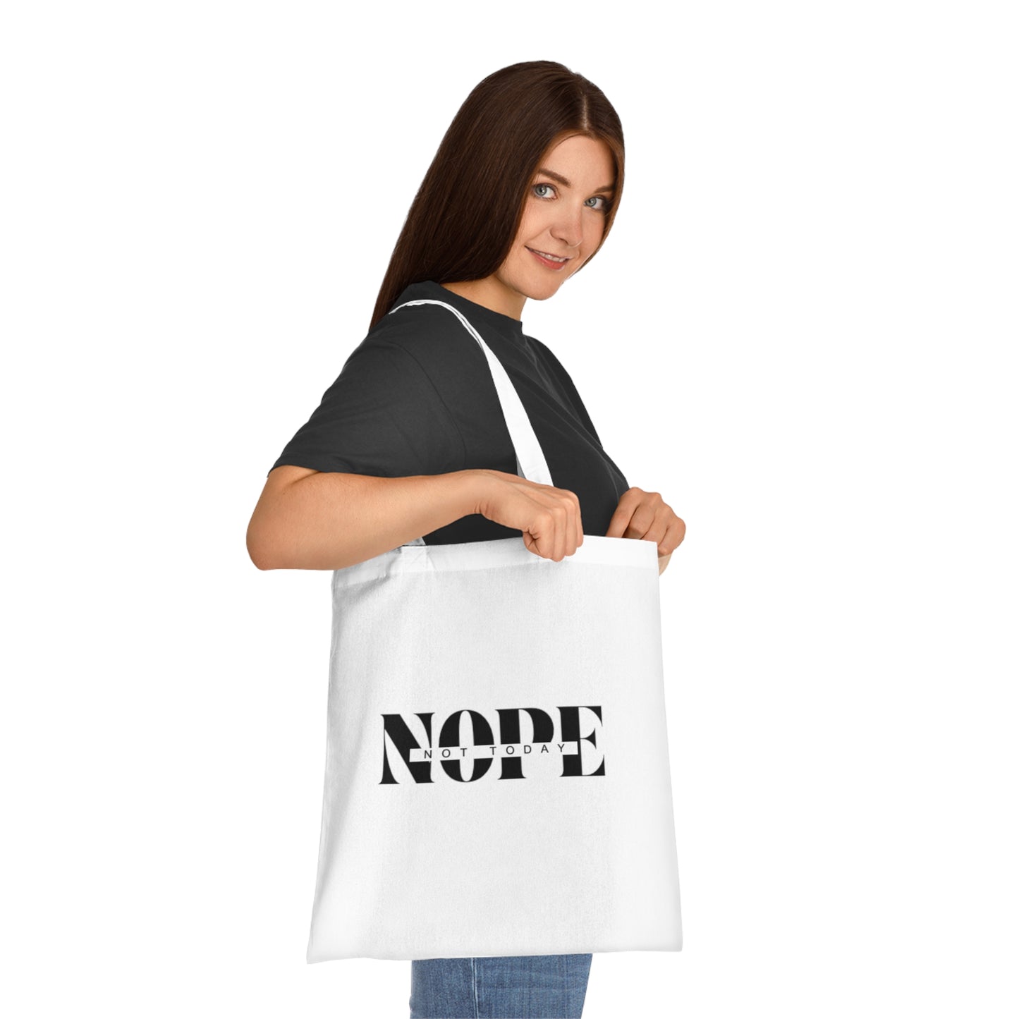 UK - "NOPE NOT TODAY" | Reusable Shopping Bag, Gift for Friend, Motivational Quote Tote, Eco-Friendly Bag, Daily Use & Travel