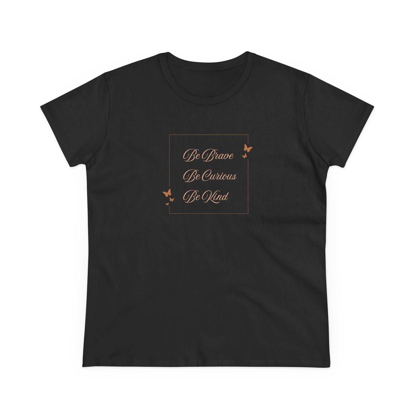 US Brave Cotton Tee - Be Brave, Be Curious, Be Kind, Inspirational T-Shirt, Women's Motivational Top, Gift for Her, Positive [...]