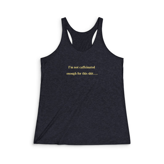 US Funny Women's Tri-Blend Racerback Tank | Perfect for Coffee Lovers, Gym Wear, Casual Outfits, Gift for Friends, Workout Motivation